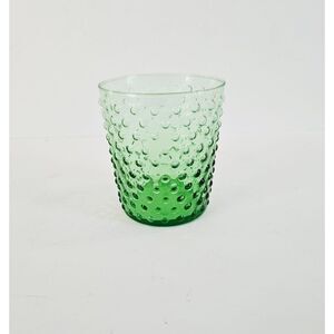 Vintage Green Glass Ombre Textured Hobnail Tumbler Juice Glass Fenton Klimchi?